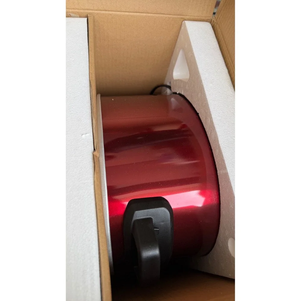 Hamilton Beach 6 Quart Oval Slow Cooker Metallic Red 33666 New Open Box